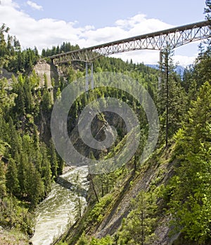 Bridge over the Moyie River gorge in North Idaho