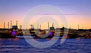 Bridge over the Neva in Saint Petersburg