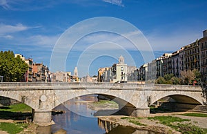 Bridge over the Onyar river in Girona photo
