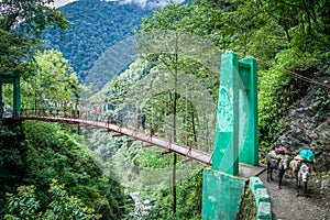 The bridge over Pha Khola, Sikkim, India