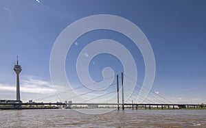 A bridge over the rhine in dusseldorf