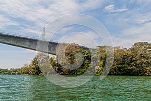 Bridge over Rio Dulce river in Fronteras town, Guatema