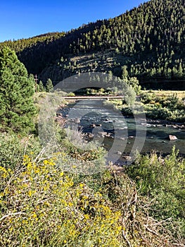 Bridge over Rio Grande River in Colorado photo