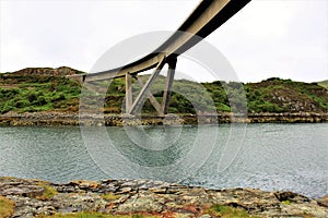 Bridge over river against sky
