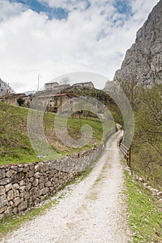 Bridge over the river in Bulnes