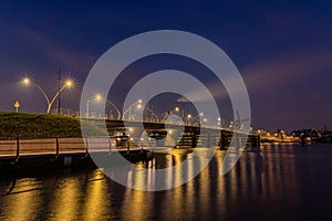 An bridge over the river in the early morning