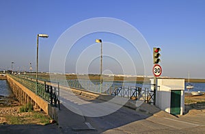 Bridge over river Formosa near Faro city