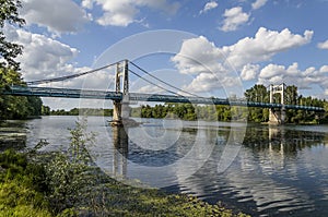 Bridge over the river Garonne to reach Auvillar photo