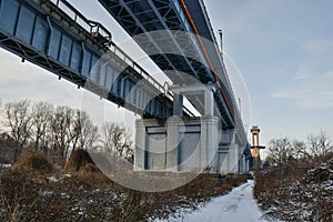 Bridge over the river - Giurgiu - Ruse Friendship bridge over Danube river - Podul Prieteniei