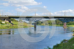 Bridge over river, Grodno, Belarus photo