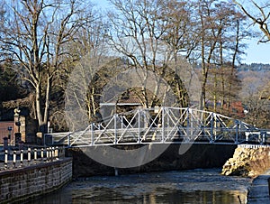 Bridge over the River Ilm in the Old Town of Bad Berka, Thuringia