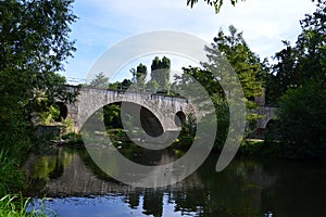 Bridge over the River Ilm in the Old Town of Weimr, Thuringia