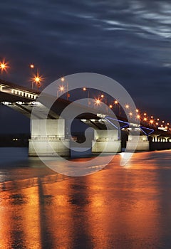 Bridge over the river Kama in Perm. Russia