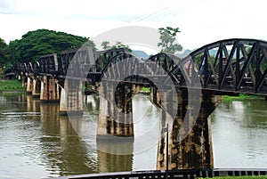 The Bridge over the river Kwai. Kanchanaburi, Thailand