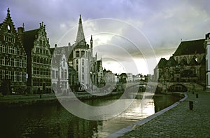 Bridge over River Leie