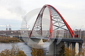 The bridge over the river Ob.