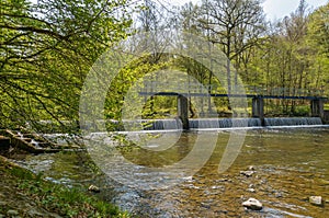 Bridge over the river Ourthe in the Ardennes near Engreux, Belgium photo