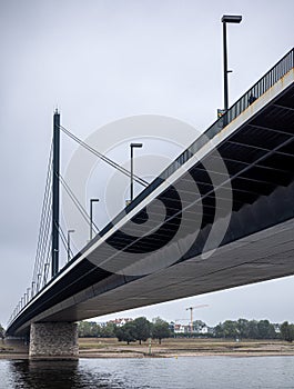 Bridge over the river Rhein in Dusseldorf, Germany