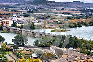 The bridge over the river Ebro in Spain