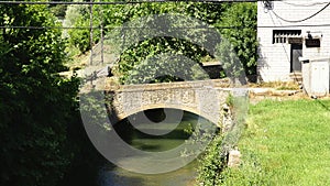 Bridge over the river in Sant Hipolit de Voltrega