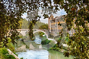 Bridge over the river Tevere