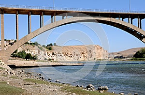 Bridge over river Tigris in Hasankeyf