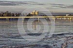Bridge over River in Umea, Sweden