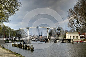 Bridge over the river Vecht in Holland.
