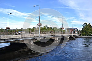 Bridge over the river Vuoksa in Imatra