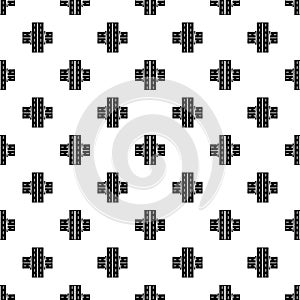 Bridge over road pattern vector seamless