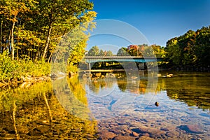 Bridge over the Saco River in Conway, New Hampshire.