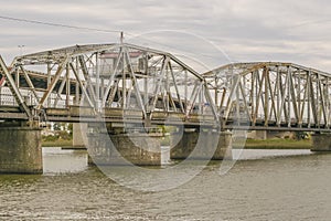 Bridge over Santa Lucia River in Montevideo Uruguay photo