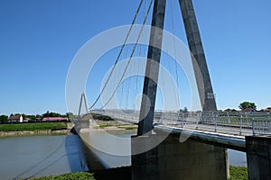 Bridge over the Sava River in Martinska Ves, Croatia