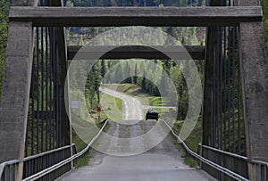 Bridge over the Swedish river of Ammeraan