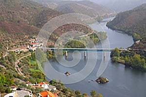 Bridge over Tagus River, in Belver village, Portugal