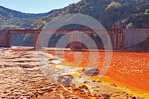 Bridge over the Tinto River, Huelva, Spain