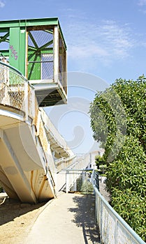 Bridge over the train tracks in Sitges on the Costa del Garraf, Barcelona