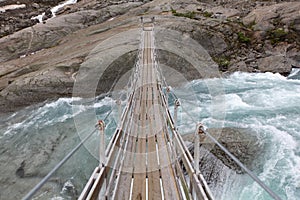 Bridge over troubled glacial water