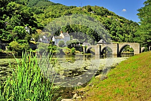 Bridge, Truyere river, France photo