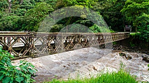 Bridge over the Urubamba River in Aguas Calientes, Peru