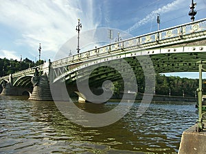 Bridge over the Veltava river photo