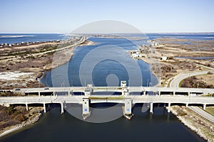 Bridge over waterway. photo