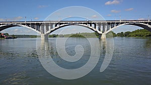 Bridge over a wide river