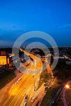 Bridge over Wisla in Warsaw photo