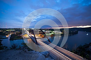 Bridge overlook at sunset.