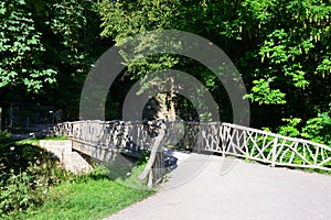 Bridge in Paek at the River Ilm in the Old Town of Weimar, Thuringia