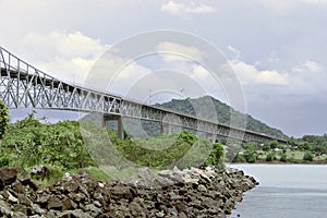 The bridge through Panama canal