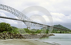 The bridge through Panama canal