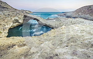 The bridge of Papafragas beach