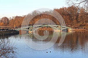 The bridge in the Park of the reserve Tsaritsyno